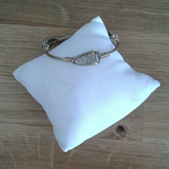 Stone & Wire Bangle - Picture 2 of 3